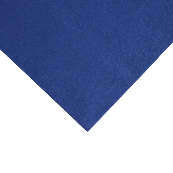 Fiesta Recyclable Dinner Napkin Dark Blue 40x40cm 2ply 1/4 Fold (Pack of 2000) - Image 2