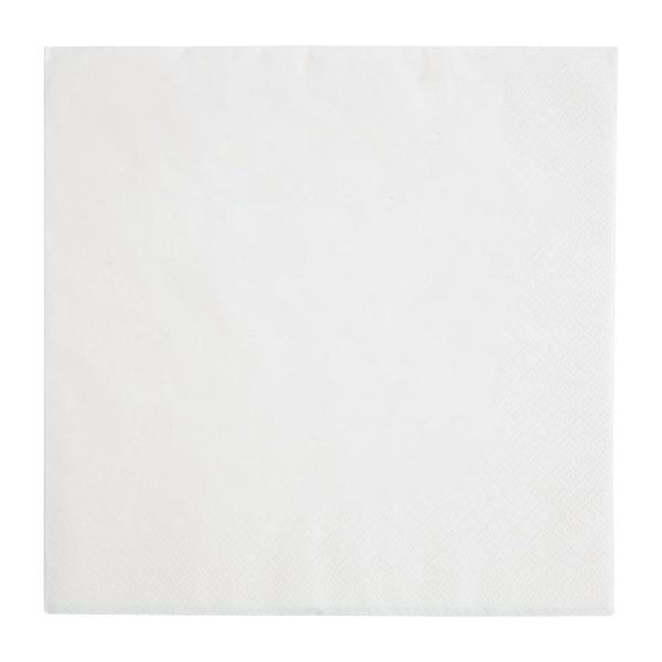 Fiesta Recyclable Dinner Napkin White 40x40cm 3ply 1/4 Fold (Pack of 1000) - Image 2