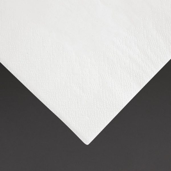 Fiesta Recyclable Dinner Napkin White 40x40cm 3ply 1/4 Fold (Pack of 1000) - Image 3