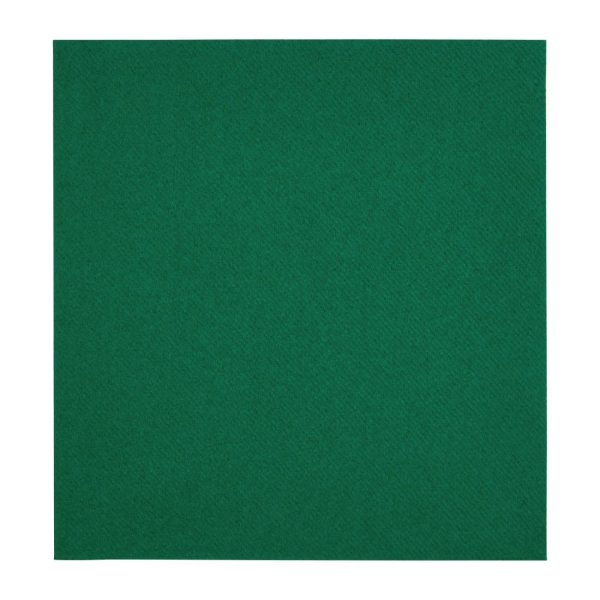 Fiesta Recyclable Premium Tablin Dinner Napkin Dark Green 40x40cm Airlaid 1/4 Fold (Pk 500)