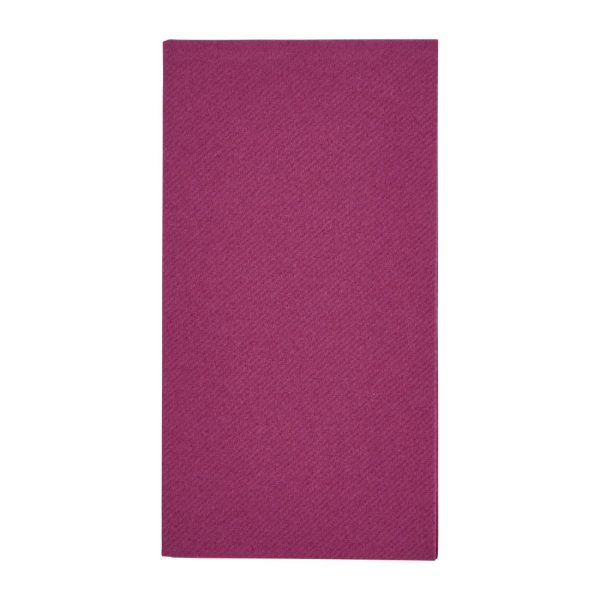 Fiesta Recyclable Premium Tablin Dinner Napkin Plum 40x40cm Airlaid 1/8 Fold (Pack of 500)