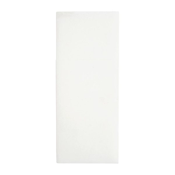 Fiesta Recyclable Premium Tablin Dinner Napkin White 48x40cm Airlaid Pocket Fold (Pk 400) - Image 2