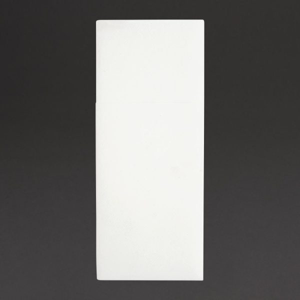Fiesta Recyclable Premium Tablin Dinner Napkin White 48x40cm Airlaid Pocket Fold (Pk 400)