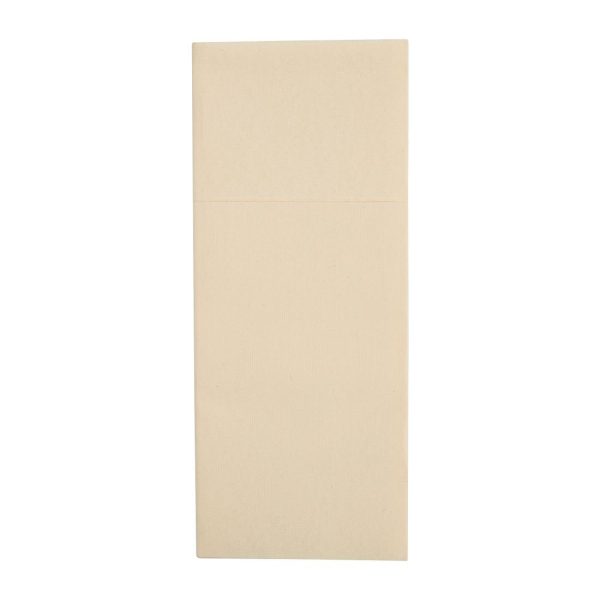 Fiesta Recyclable Premium Tablin Dinner Napkin Cream 48x40cm Airlaid Pocket Fold (Pk 400)