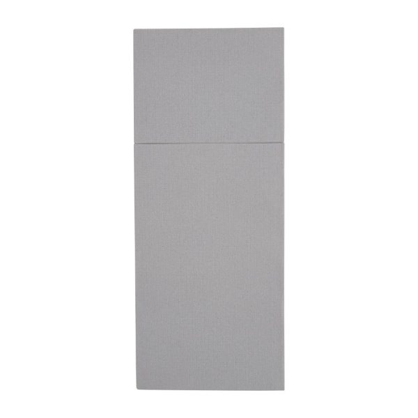 Fiesta Recyclable Premium Tablin Dinner Napkin Grey 48x40cm Airlaid Pocket Fold (Pk 400)