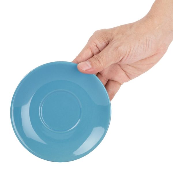 Olympia Cafe Blue Saucer (Fits FF994) - 135mm 5 3/10" (Box 12) - Image 3