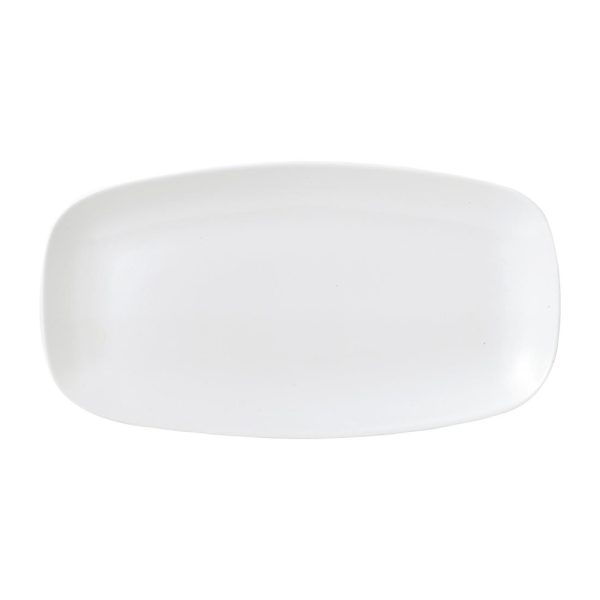 Vellum White Chefs' Oblong Plate No. 4 13 7/8 x 7 3/8 " (Box 6)