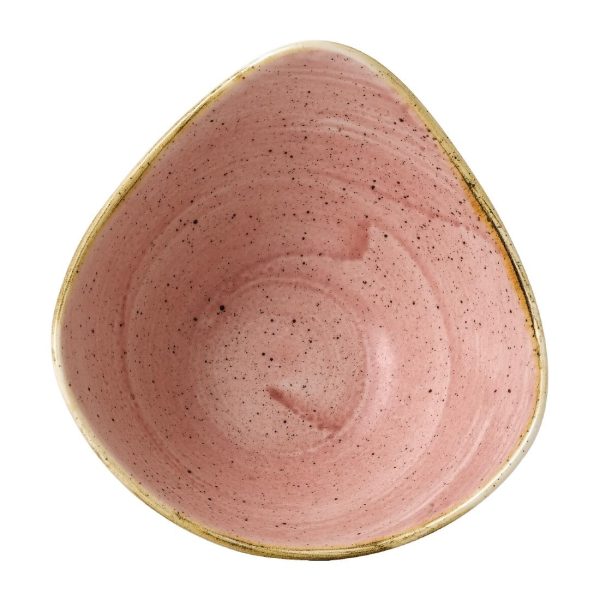 Stonecast Petal Pink Triangle Bowl 9oz (Pack of 12) - Image 2