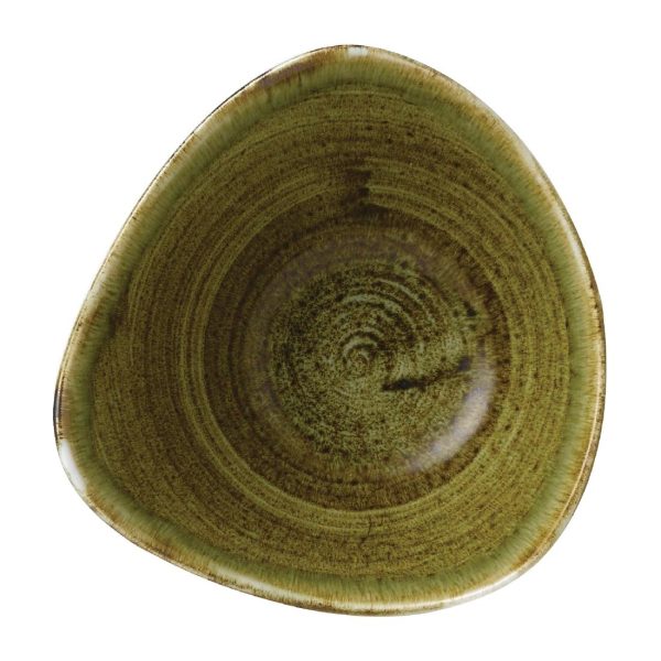 Stonecast Plume Olive Triangle Bowl 9oz (Pack of 12) - Image 3
