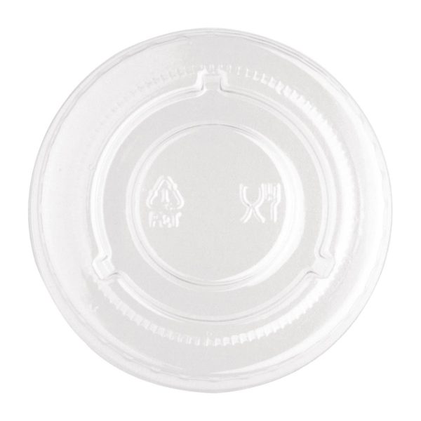 Fiesta Recyclable PET Bagasse Cup Lids Clear (Pack of 1000) - Image 3