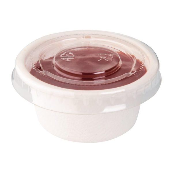 Fiesta Recyclable PET Bagasse Cup Lids Clear (Pack of 1000) - Image 5