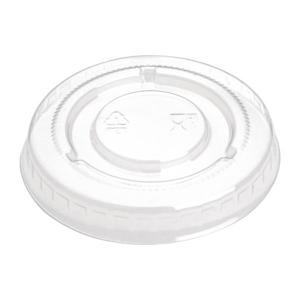 Fiesta Recyclable PET Bagasse Cup Lids Clear (Pack of 1000) - Image 2