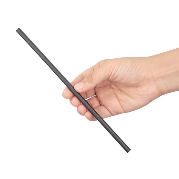 Fiesta Compostable Individually Wrapped Paper Straws Black (Pack of 250) - Image 4