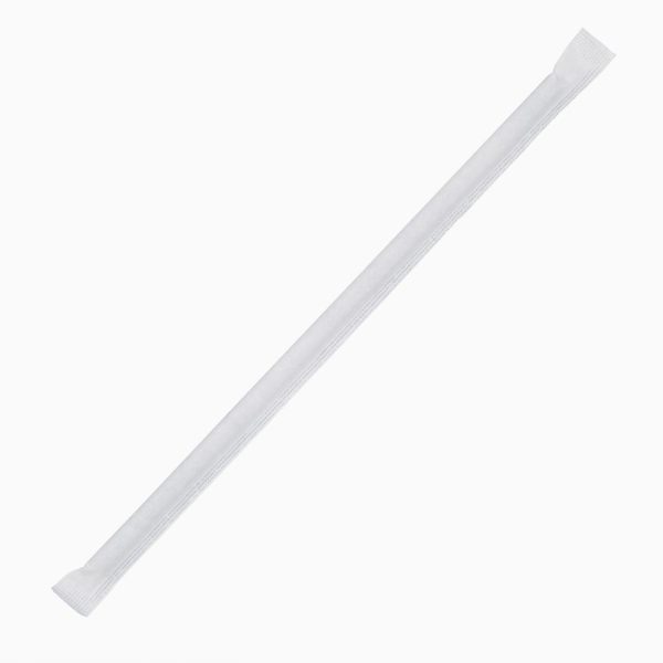 Fiesta Compostable Individually Wrapped Bendy Paper Straws Black (Pack of 250) - Image 3