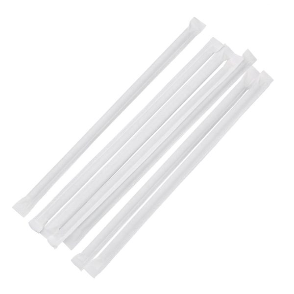 Fiesta Compostable Individually Wrapped Bendy Paper Straws Black (Pack of 250) - Image 4