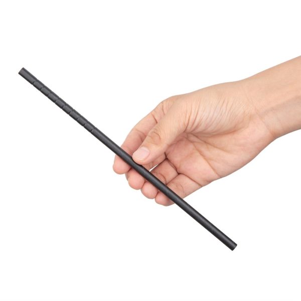 Fiesta Compostable Individually Wrapped Bendy Paper Straws Black (Pack of 250) - Image 5