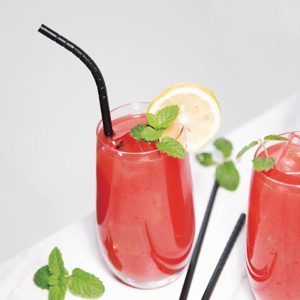 Fiesta Compostable Individually Wrapped Bendy Paper Straws Black (Pack of 250) - Image 6