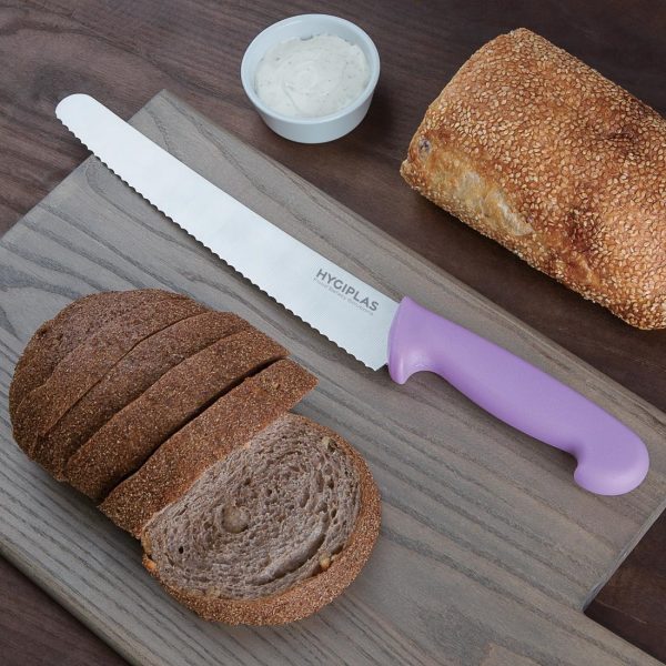 Hygiplas Serrated Pastry Knife Purple - 10" - Image 4