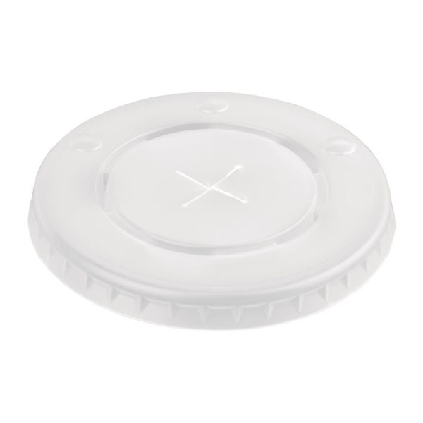 Fiesta Recyclable Polystyrene Lids for 12oz Cold Paper Cups 80mm (Pack of 1000) - Image 2