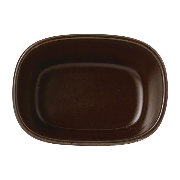 Churchill Emerge Cinnamon Brown Dish 120 x 90mm (Pack of 6) - Image 2