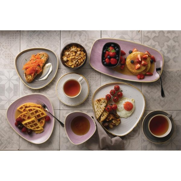 Churchill Stonecast Barley White Triangle Walled Chefs Plate 200mm (Pack of 6) - Image 3