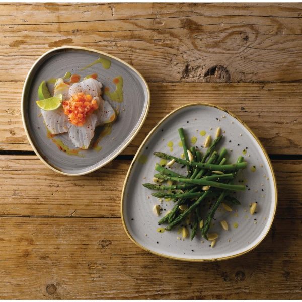 Churchill Stonecast Barley White Triangle Walled Chefs Plate 200mm (Pack of 6) - Image 6