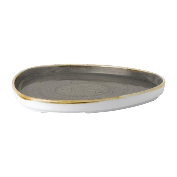 Churchill Stonecast Grey Triangle Walled Chefs Plate 200mm (Pack of 6) - Image 7