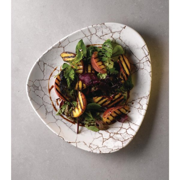 Churchill Studio Prints Kintsugi Agate Grey Lotus Plate 228mm (Pack of 12) - Image 4