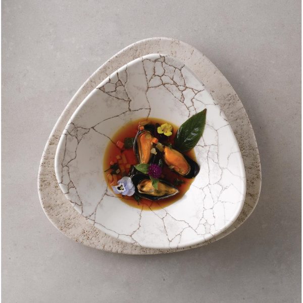 Churchill Studio Prints Kintsugi Agate Grey Lotus Bowl 228mm (Pack of 12) - Image 6