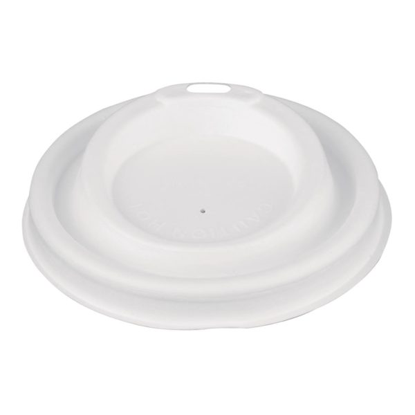 Fiesta Compostable Bagasse Coffee Cup Lids 340ml / 12oz (Pack of 1000) - Image 2