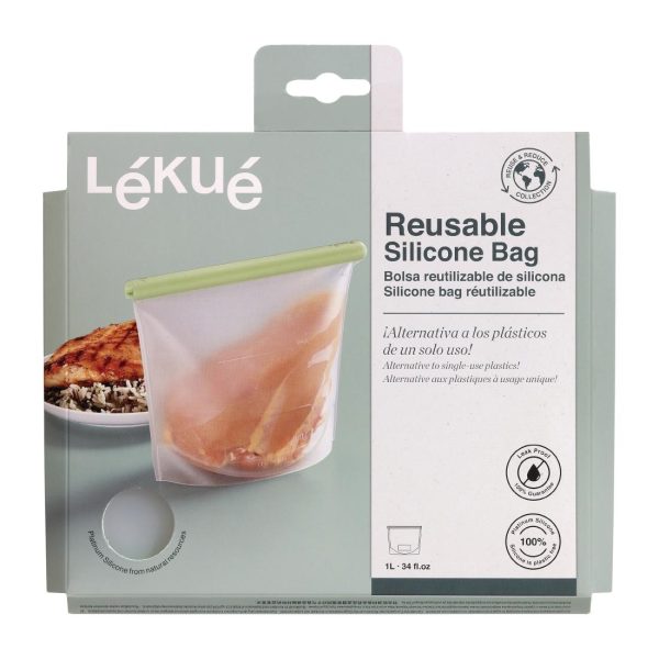 Lekue Reusable Silicone Food Storage Bag 1 Ltr - Image 11