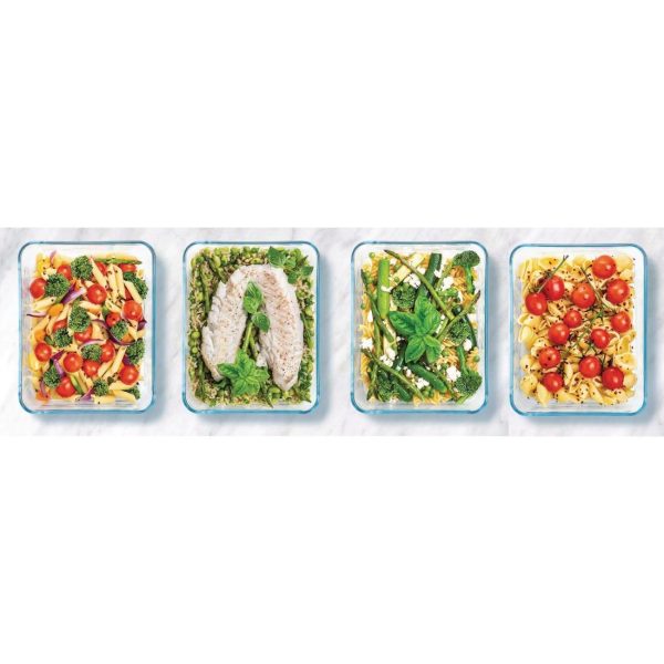 Pyrex Batch Cooking Cook & Freeze Food Storage Glass Containers Set Of 4 1.5 Ltr - Image 3