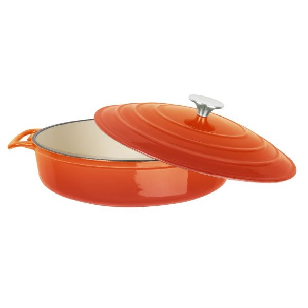 Vogue Orange Round Sauté Pan 3.5Ltr - Image 2