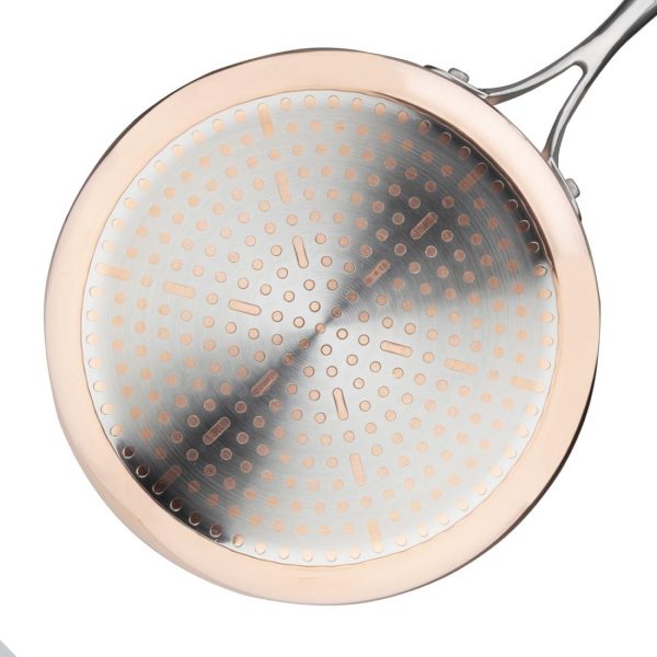 Vogue Induction Tri-Wall Copper Saucepan - 200x100mm - Image 3