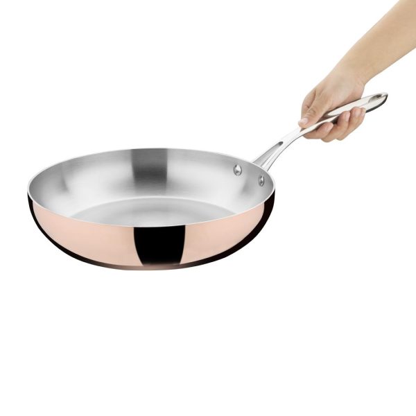 Vogue Induction Tri-Wall Copper Fry Pan - 280x60mm - Image 2