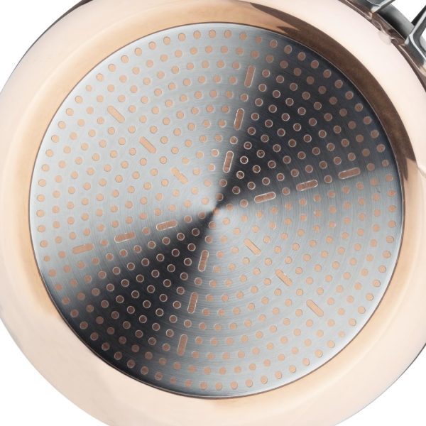 Vogue Induction Tri-Wall Copper Fry Pan - 280x60mm - Image 3