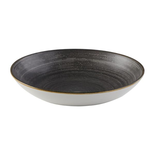 Churchill Stonecast Raw Evolve Coupe Bowl Black 248mm (Pack of 12) - Image 2