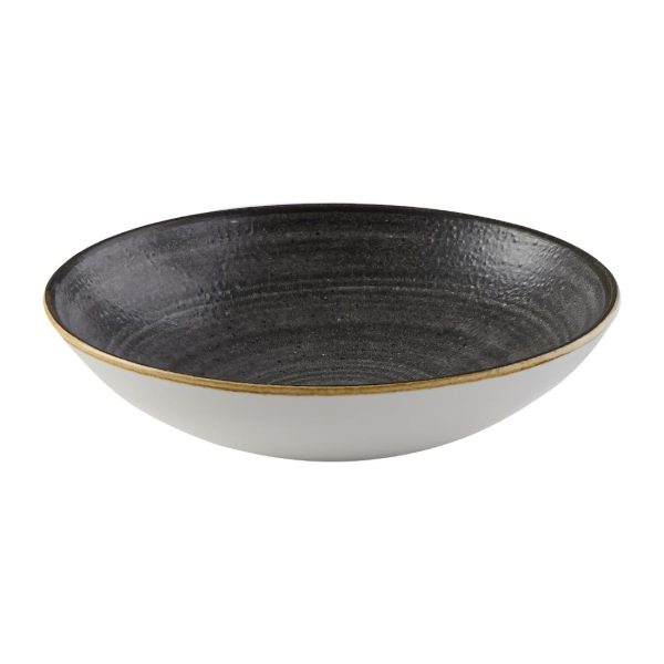 Churchill Stonecast Raw Coupe Bowl Black 184mm (Pack of 12) - Image 2