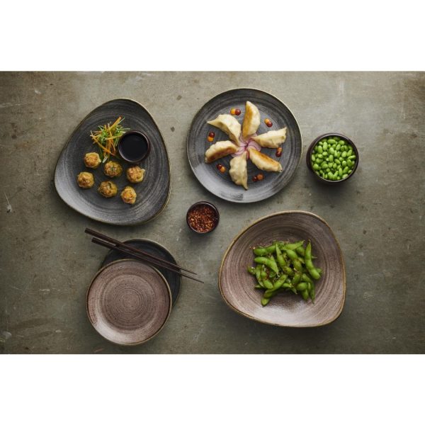 Churchill Stonecast Raw Lotus Bowl Brown 178mm (Pack of 12) - Image 2