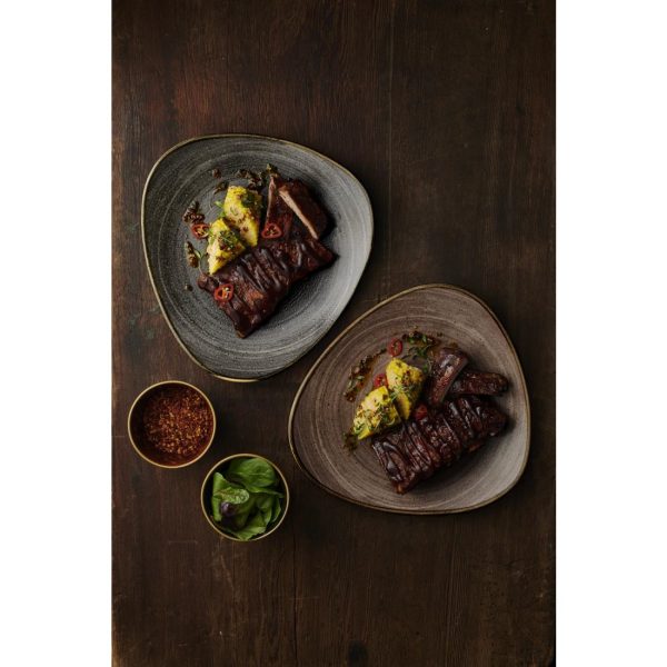 Churchill Stonecast Raw Lotus Plate Brown 254mm (Pack of 12) - Image 2