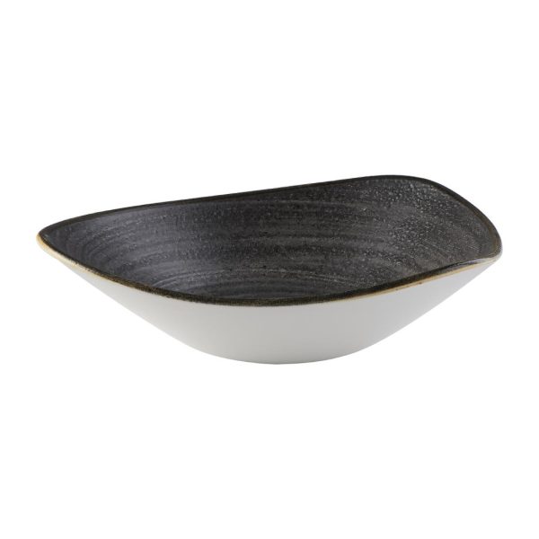 Churchill Stonecast Raw Lotus Bowl Black 229mm (Pack of 12) - Image 2