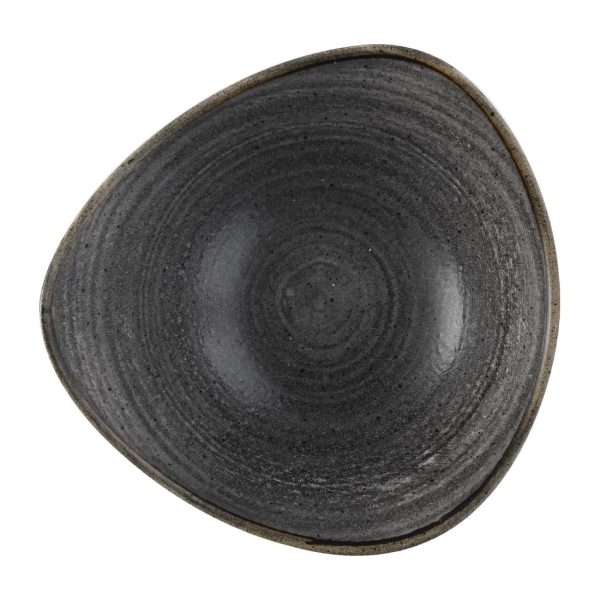 Churchill Stonecast Raw Lotus Bowl Black 178mm (Pack of 12) - Image 2