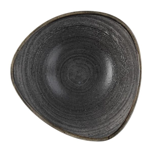 Churchill Stonecast Raw Lotus Bowl Black 178mm (Pack of 12) - Image 3