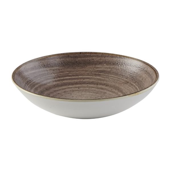 Churchill Stonecast Raw Evolve Coupe Bowl Brown 248mm (Pack of 12) - Image 2