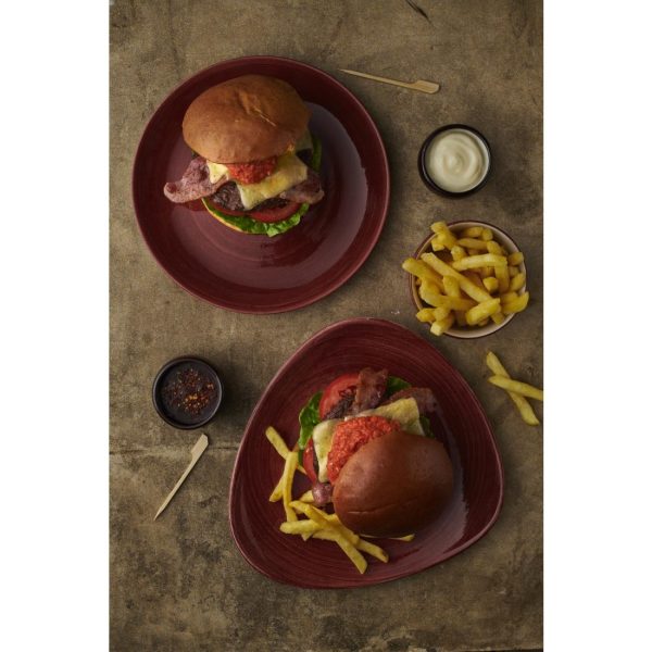 Churchill Stonecast Patina Lotus Plate Red Rust 229mm (Pack of 12) - Image 3