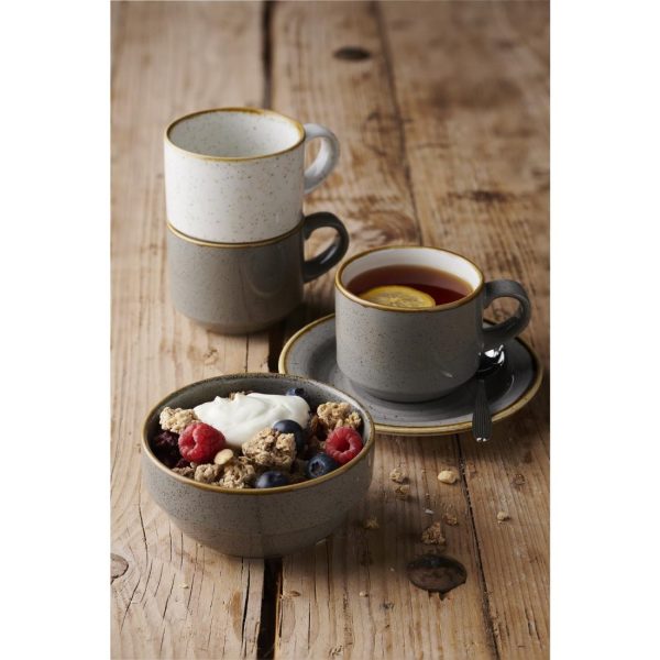Churchill Stonecast Profile Stacking Bowl Grey 358ml (Pack of 6) - Image 2