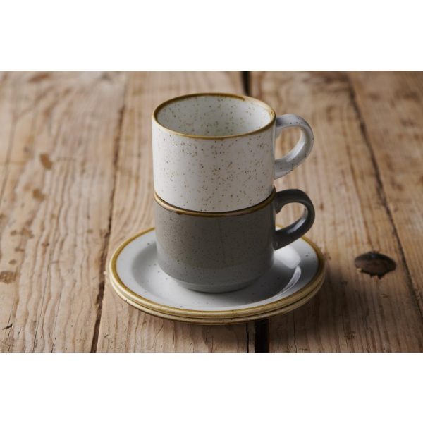 Churchill Stonecast Profile Stacking Cup Barley White 227ml (Pack of 12) - Image 2