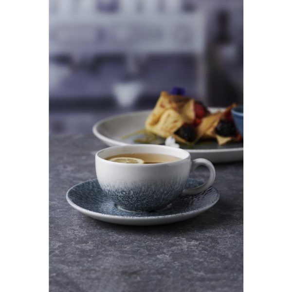 Churchill Raku Duo Cappuccino Cup Topaz Blue 227ml (Pack of 12) - Image 2