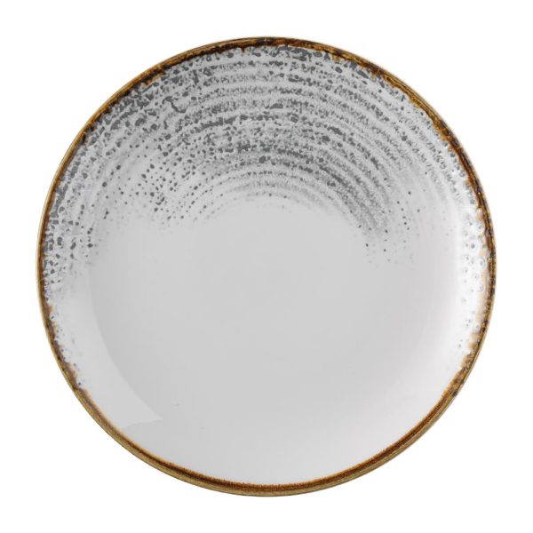 Churchill Studio Prints Homespun Accents Jasper Evolve Coupe Plate Grey 219mm (Pack of 12)