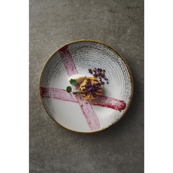 Churchill Studio Prints Homespun Accents Jasper Evolve Coupe Plate Grey 165mm (Pack of 12) - Image 3